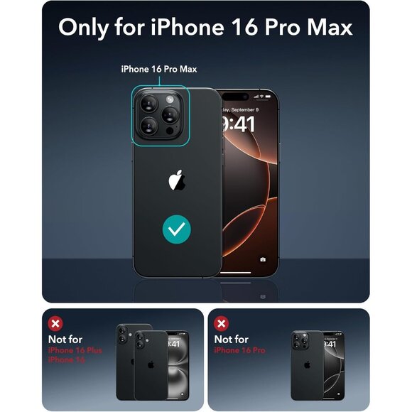 Shockproof Military-Grade Protection Magnetic Phone Case for iPhone 16 Pro Max - Picture 2 of 9